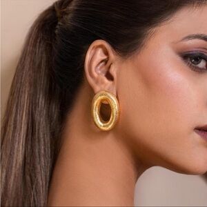 Chic Oval Disc Earrings
